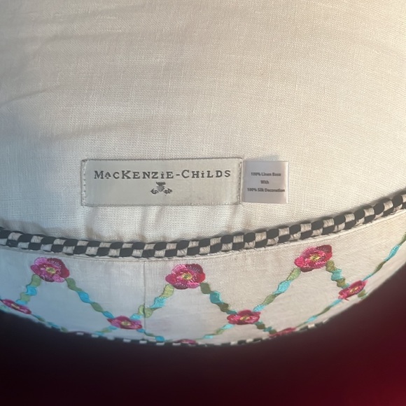 MacKenzie Childs round merrifield pillow. Used for display only. Like new. - Picture 3 of 8